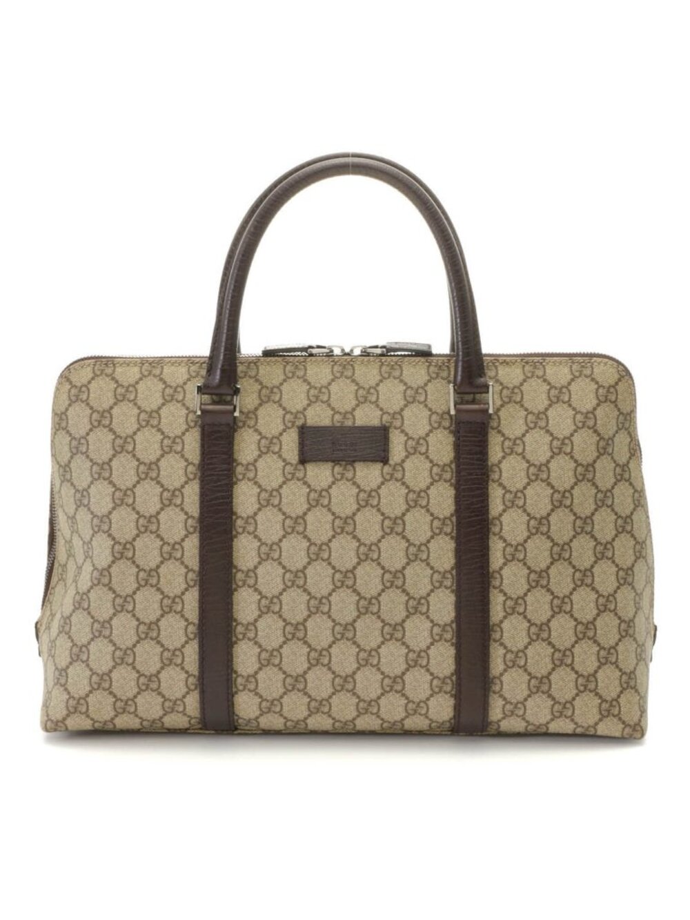 Gucci GG Supreme Handbag Beige Dark Brown